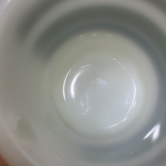 Vintage milk glass green stripe cup 4 count lot - Picture 11 of 16